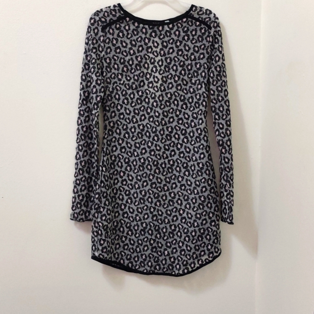 Transparent cheetah print dress